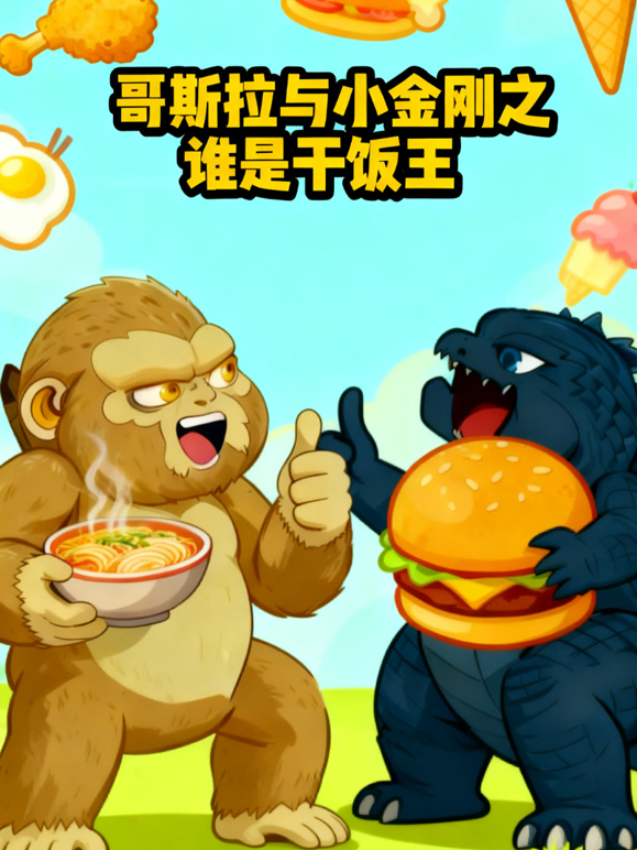 哥斯拉与小金刚之谁是干饭王封面图